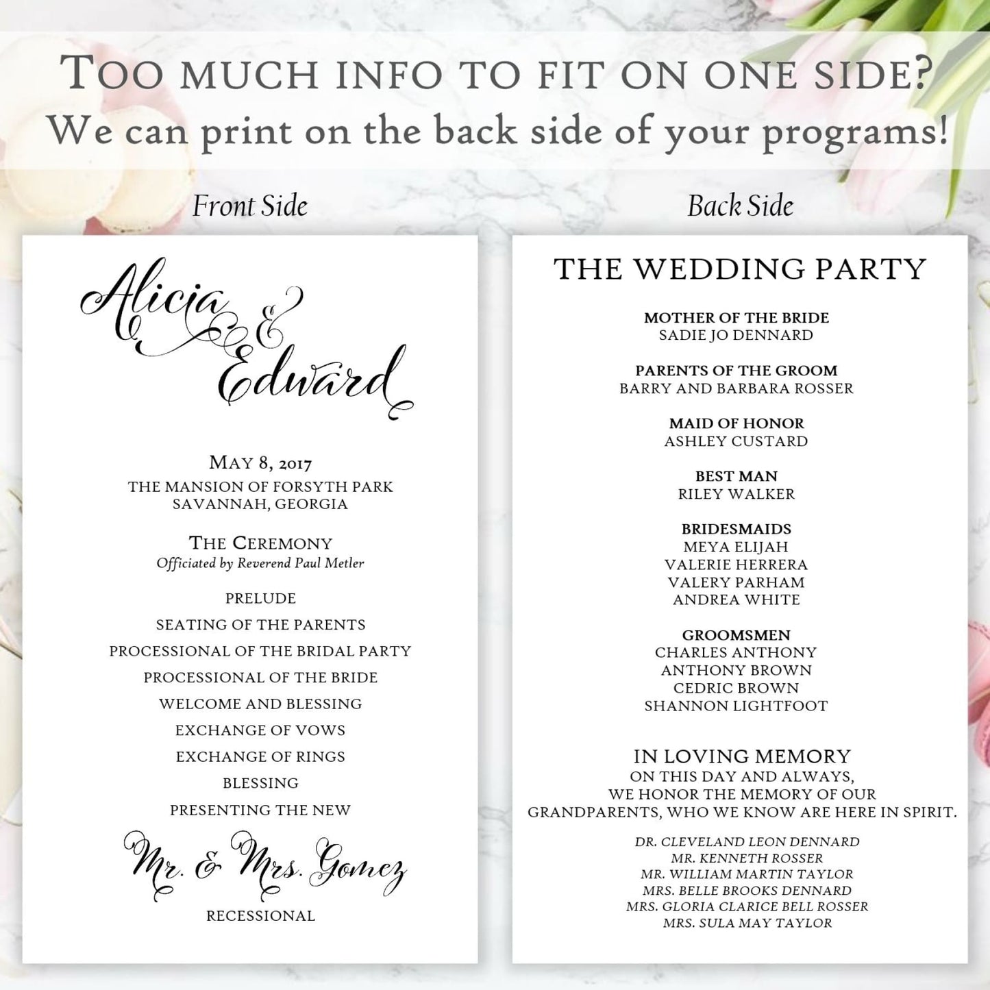 Ceremony Program, Flat (No Backing) - All That Glitters Invitations