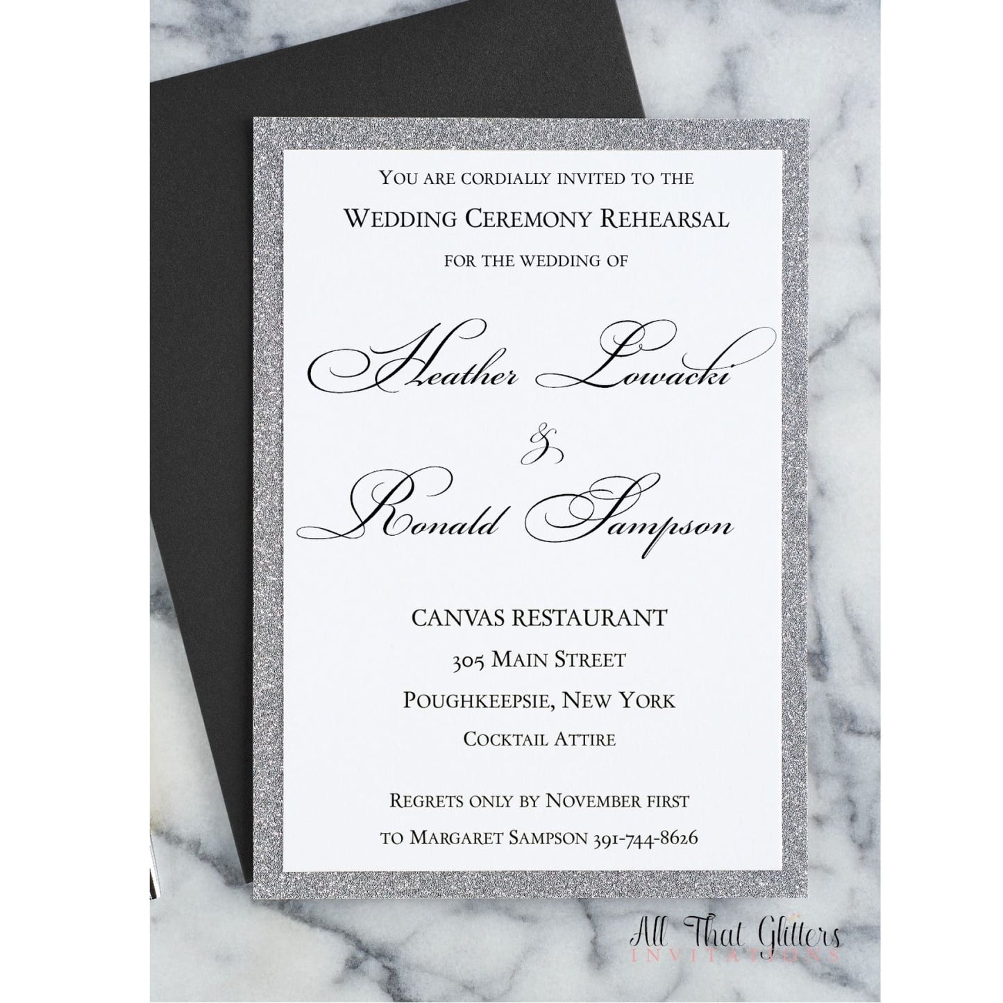 Rehearsal Dinner Invitation, Heather 2 - All That Glitters Invitations