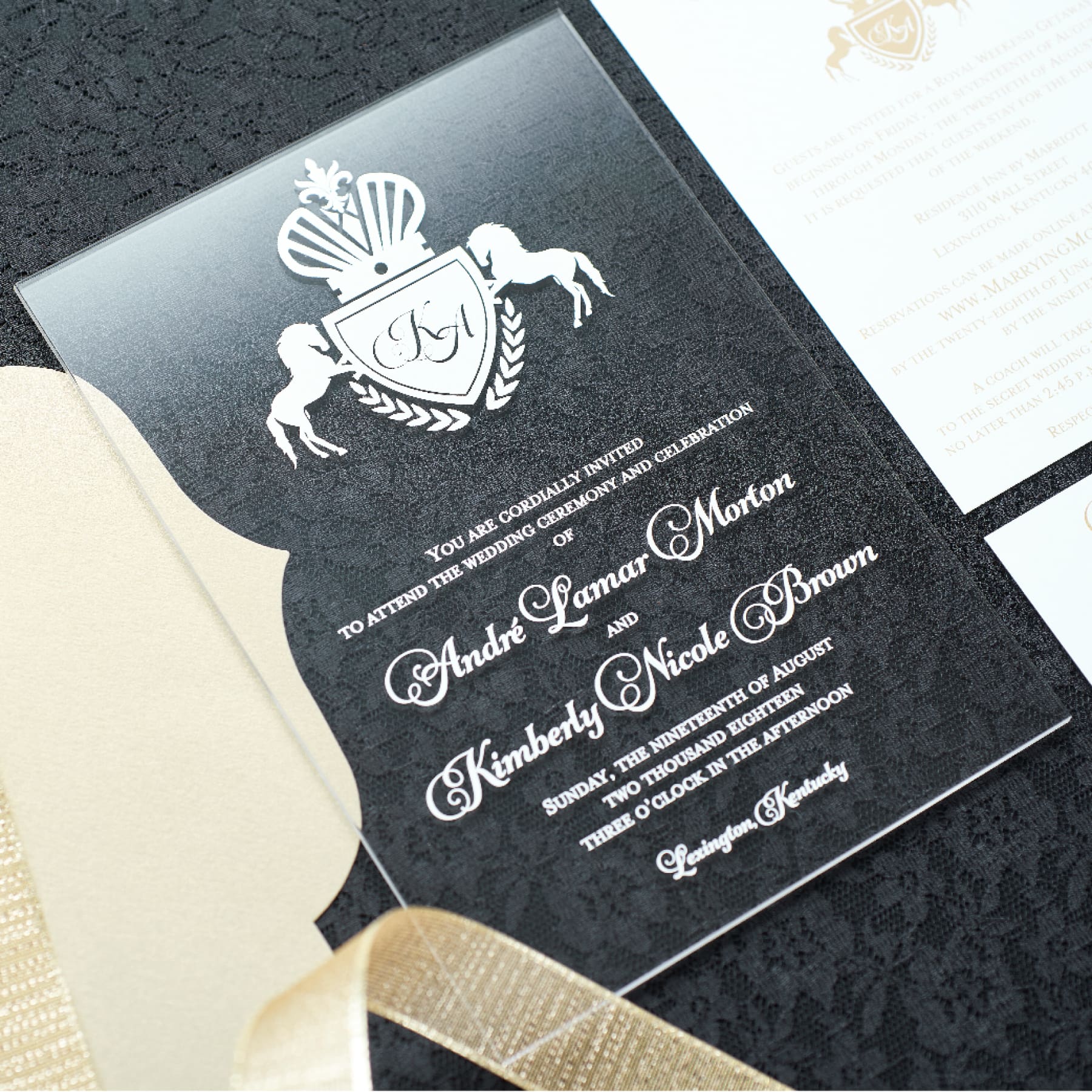 Acrylic Wedding Invitation - All That Glitters Invitations