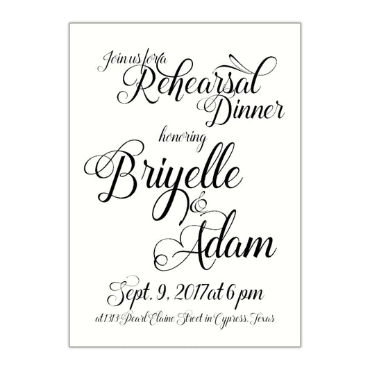 Beauty and the Beast Fancy Rehearsal Dinner Invitation, Briyelle - All That Glitters Invitations