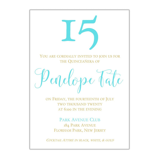 Big Fifteen, Quinceanera Invitation - All That Glitters Invitations