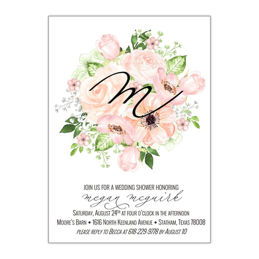 Bouquet Bridal Shower Invitation, Megan - All That Glitters Invitations