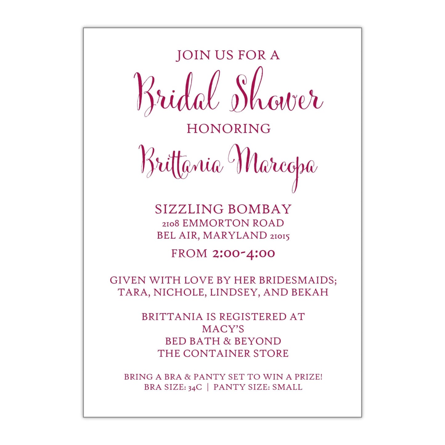 Brittania | Bridal Shower Invitation - All That Glitters Invitations