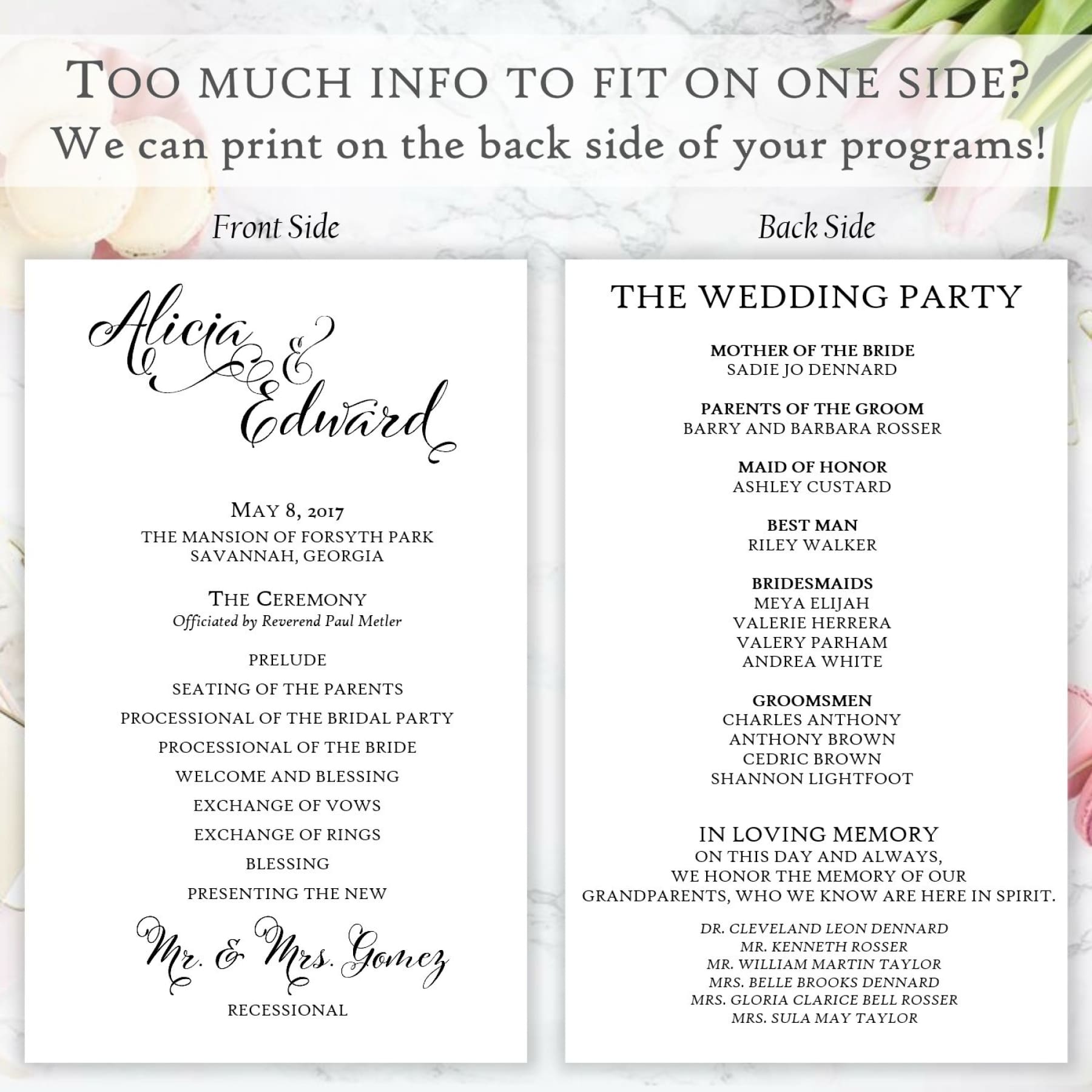 Ceremony Program, Flat - All That Glitters Invitations