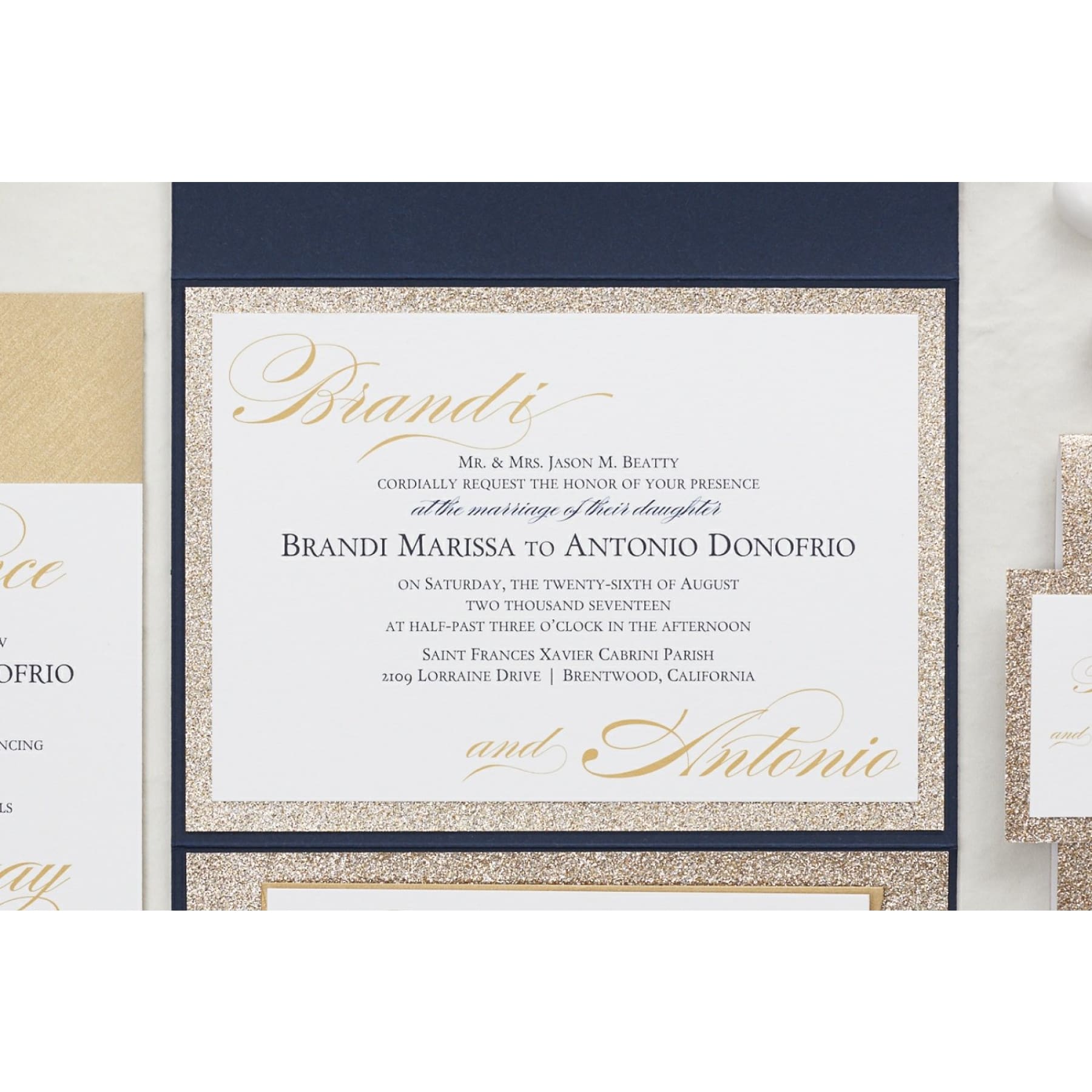 Extra Glitter Wedding Invitation, Brandi - All That Glitters Invitations