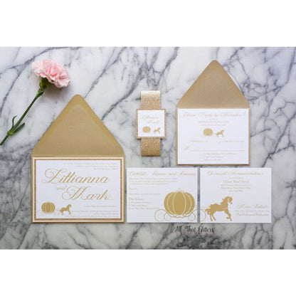 Fairy Tale Wedding Invitation, Lillianna - All That Glitters Invitations