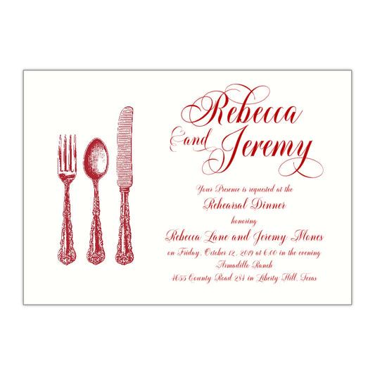 Fancy Rehearsal Dinner Invitation, Rebecca - All That Glitters Invitations