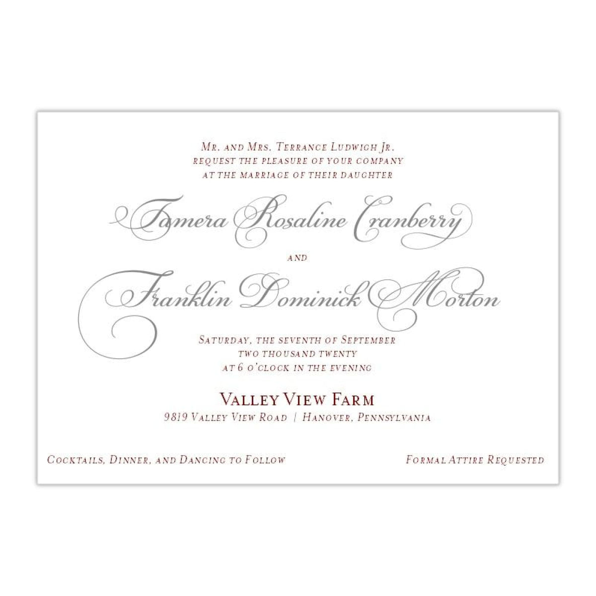 Fancy Script For Invitations Fancy Script Wedding Invitation Tamera - Budget Savvy Wedding ...