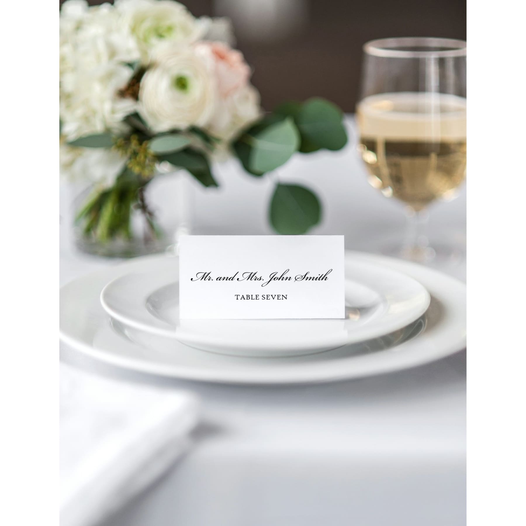Flat Wedding Reception Place Cards - All That Glitters Invitations