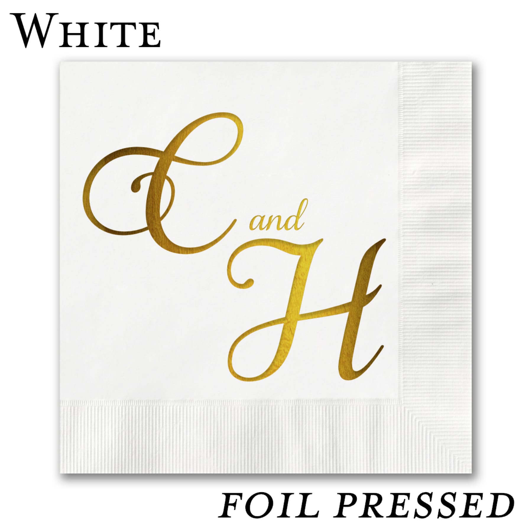 Foil Stamped Beverage Napkins - All That Glitters Invitations
