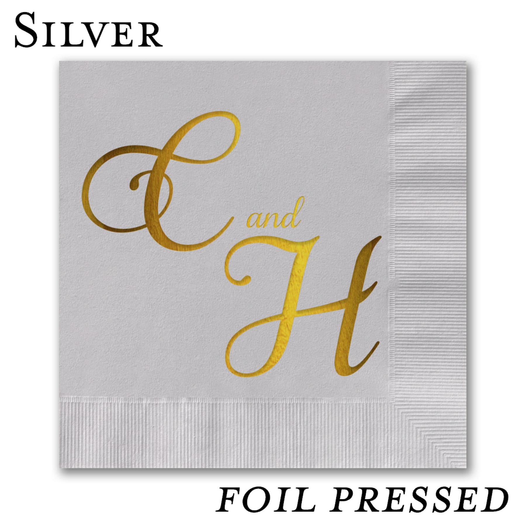 Foil Stamped Beverage Napkins - All That Glitters Invitations