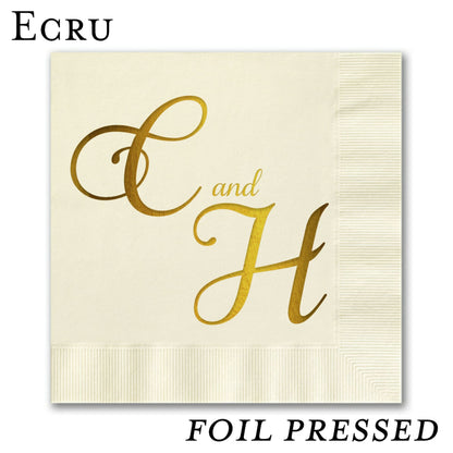 Foil Stamped Beverage Napkins - All That Glitters Invitations