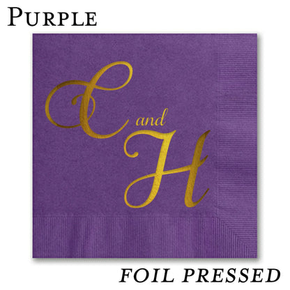 Foil Stamped Beverage Napkins - All That Glitters Invitations