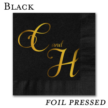 Foil Stamped Beverage Napkins - All That Glitters Invitations
