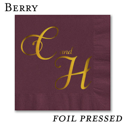 Foil Stamped Beverage Napkins - All That Glitters Invitations