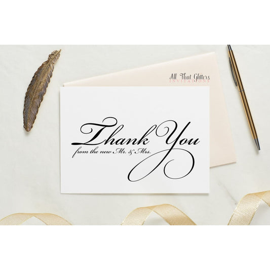 Folded Thank You Card, Heather Style 2 - All That Glitters Invitations