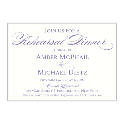 Formal Rehearsal Dinner Invitation, Amber 1 - All That Glitters Invitations
