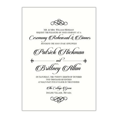 Formal Rehearsal Dinner Invitation, Brittney - All That Glitters Invitations