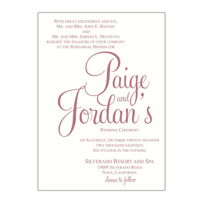 Formal Rehearsal Dinner Invitation, Paige - All That Glitters Invitations