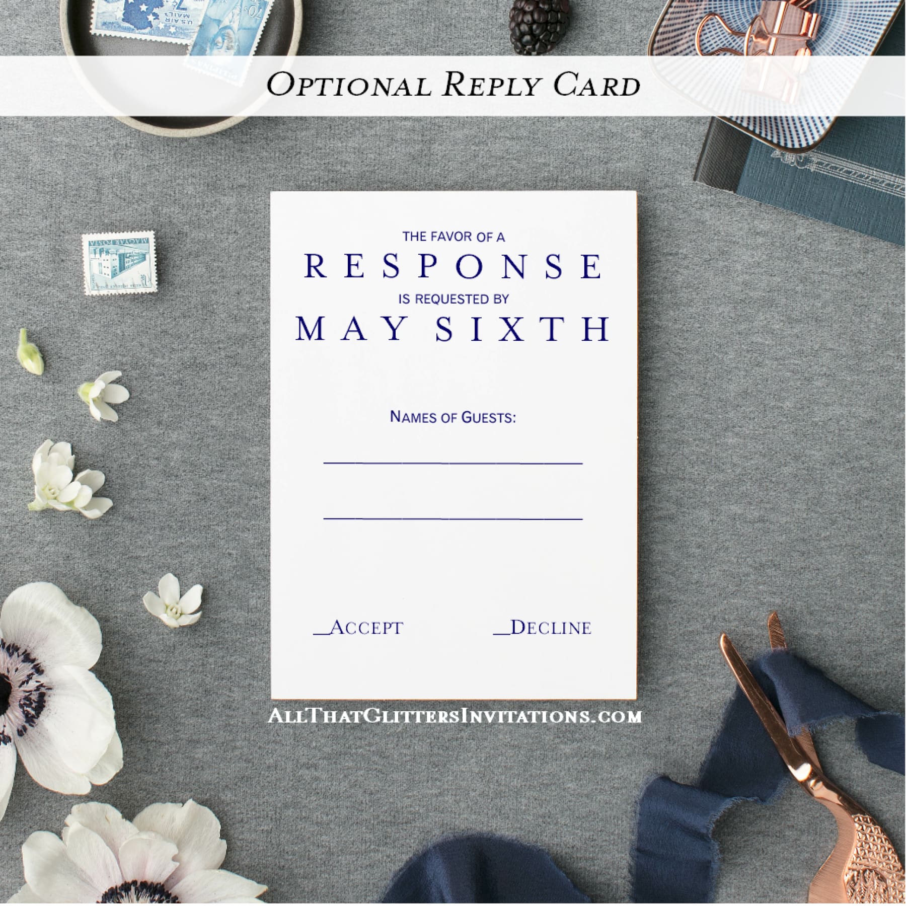 Maryland Blue Crab Wedding Invitations - All That Glitters Invitations