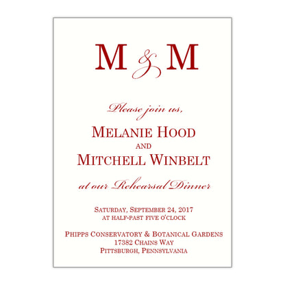 Modern Rehearsal Dinner Invitation, Melanie - All That Glitters Invitations