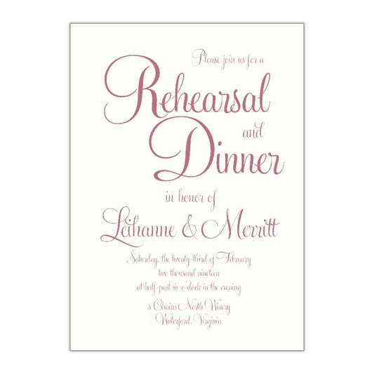 Popular Rehearsal Dinner Invitation, Leihanne - All That Glitters Invitations