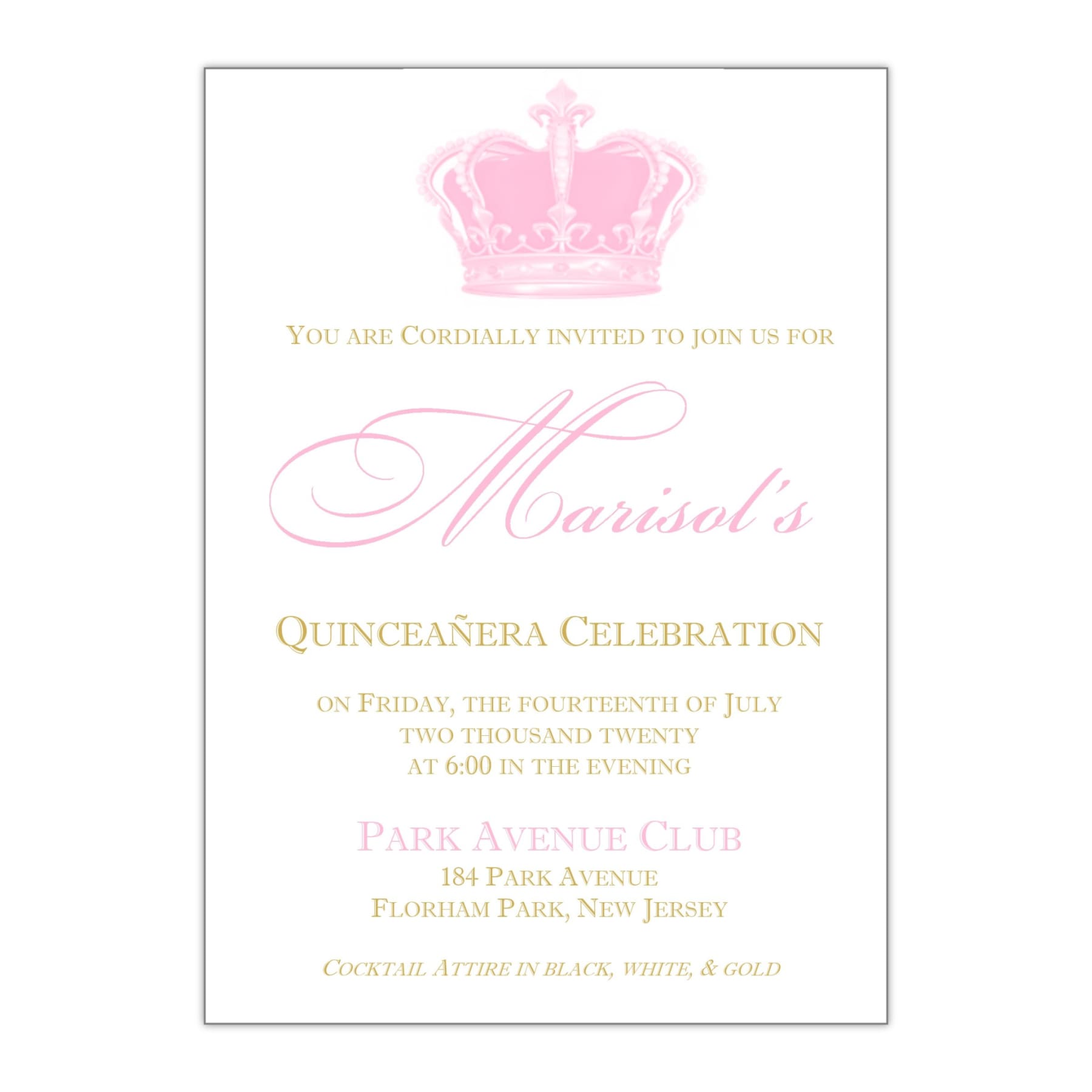 Royal Quinceanera Invitation - All That Glitters Invitations