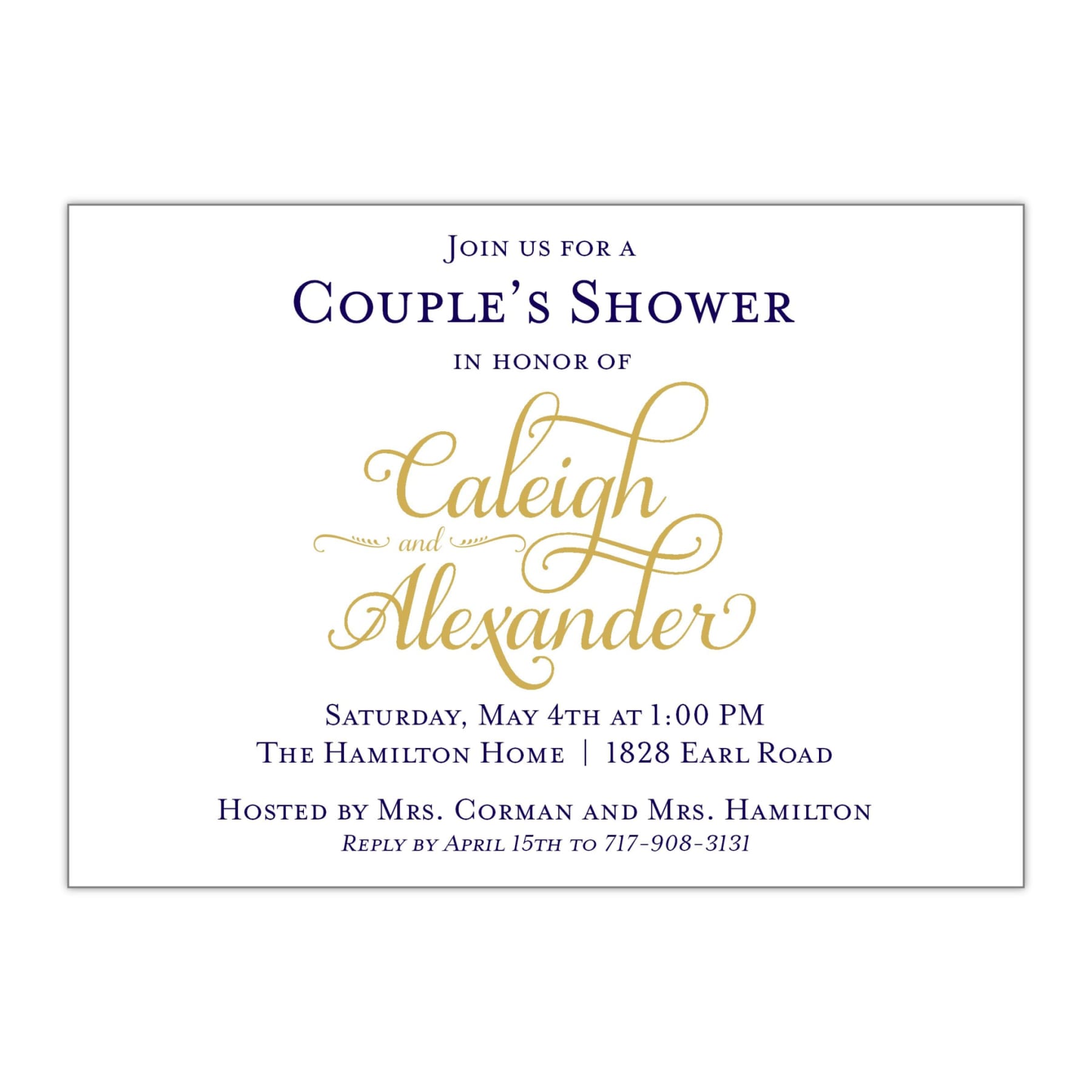 Sophisticated Bridal Shower Invitation - All That Glitters Invitations