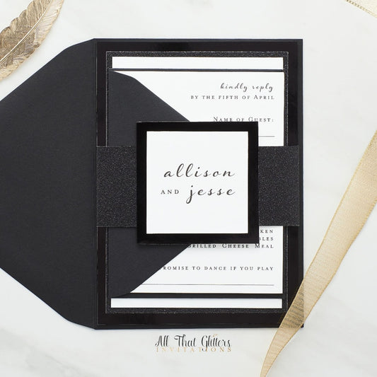 Super Formal Wedding Invitation, Allison - All That Glitters Invitations