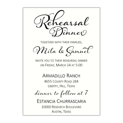 Whimsical Rehearsal Dinner Invitation, Mila - All That Glitters Invitations